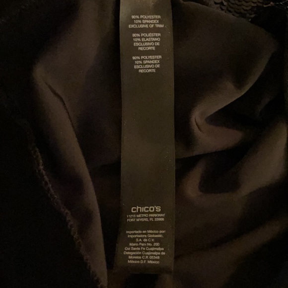 Chico’s Traveler Collection Classy Velvet and Sequined Top/Sweater Size 0. NWT - Picture 8 of 11